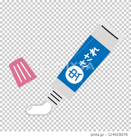 Ointment/cream type insect bite medicine/Vector hand-drawn illustration 124028076