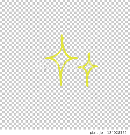 情感表達：彩色插圖，卡通般地表達閃閃發光的情感。 124028583