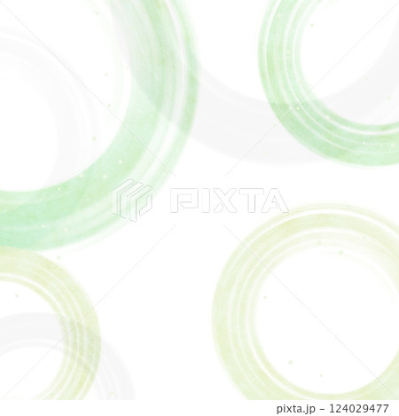 背景素材　和紙に筆で描いた円【1:1】 124029477