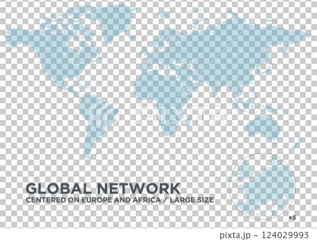 A dotted world map centered on Europe and Africa. Large size A dotted world map centered on Europe and Africa. Large size 124029993