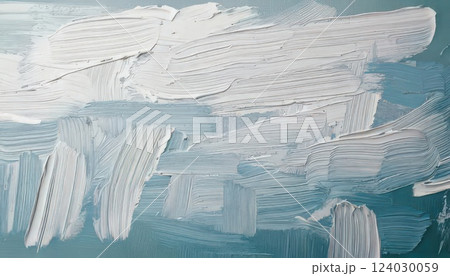 《AI画像》白と水色の塗料で塗った背景素材 《AI画像》白と水色の塗料で塗った背景素材 124030059