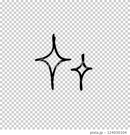 Expression of emotions: Monochrome illustration of a cartoonish expression of sparkling feelings. Decoration only. 124030104