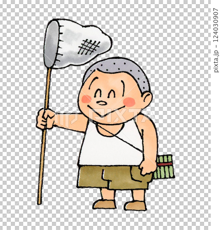 剃頭的男孩（捉昆蟲） 124030907