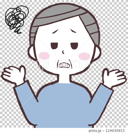 Disgusted senior man illustration Disgusted senior man illustration 124030915