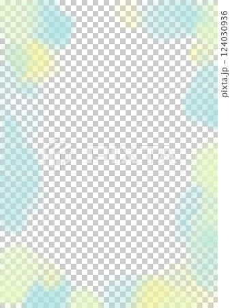 用水彩繪製的清爽的藍色和黃色框架背景材料 124030936