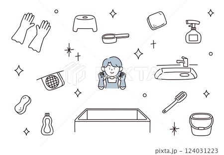 掃除のイラストセット 124031223