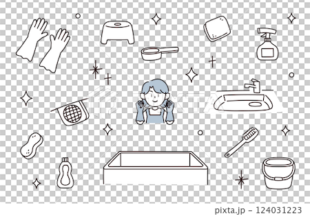 掃除のイラストセット 124031223