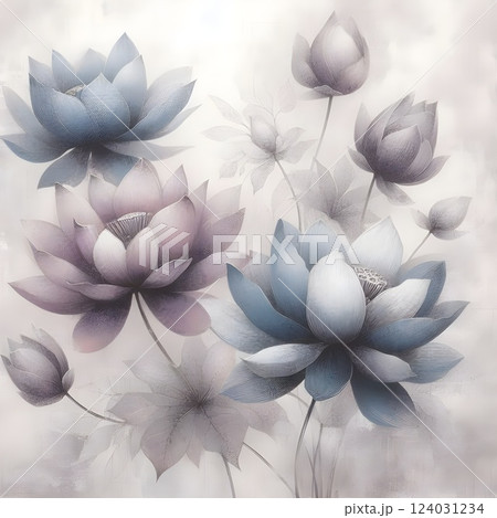 A delicate and artistic representation of flowers. 124031234