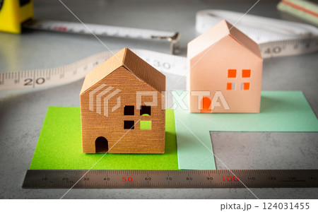 一戸建てと計測 建蔽率 計測 変形地 旗竿地 一戸建てと計測 建蔽率 計測 変形地 旗竿地 124031455