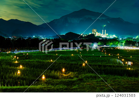 秩父 寺坂棚田 ホタルかがり火まつり 秩父 寺坂棚田 ホタルかがり火まつり 124031503