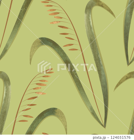 Textile seamless floral pattern with wild grasses and cereals. Design for kitchen home textiles, tablecloths, curtains, bed linen, dress fabrics, wrapping paper. Textile seamless floral pattern with wild grasses and cereals. Design for kitchen home textiles, tablecloths, curtains, bed linen, dress fabrics, wrapping paper. 124031576