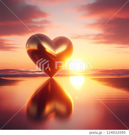 Golden Heart at Sunset Golden Heart at Sunset 124032095