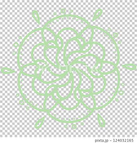 黃綠色玫瑰花邊 124032165