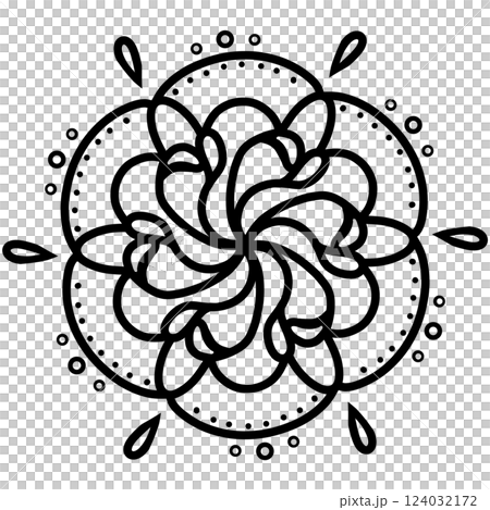 黑色玫瑰花邊 124032172