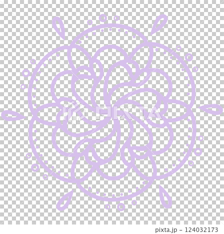 淺紫色玫瑰花邊 124032173