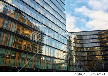 Urban architecture with high-rise office buildings Urban architecture with high-rise office buildings 124032571