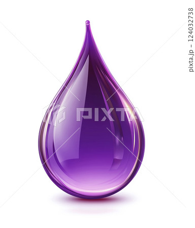 紫の水の滴　AI画像 124032738