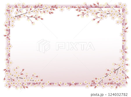 桜の装飾枠 桜の装飾枠 124032782