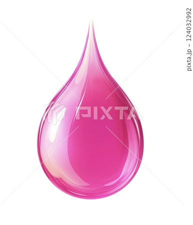 ピンク色の水の滴　AI画像 124032992