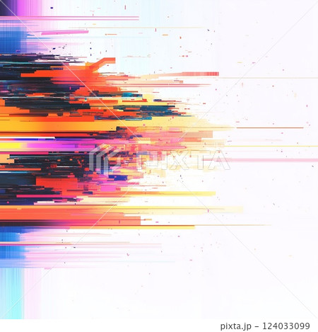 グリッチエフェクト - 崩壊するデジタルエネルギー 124033099