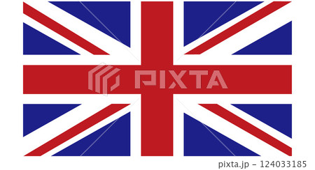 イギリスの国旗のベクターイラスト イギリスの国旗のベクターイラスト 124033185