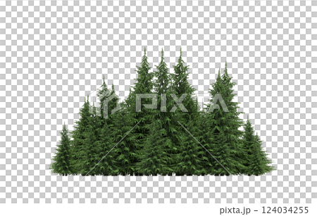 group of trees isolated on a transparent background, forest, sketch, outline illustration, cg render group of trees isolated on a transparent background, forest, sketch, outline illustration, cg render 124034255