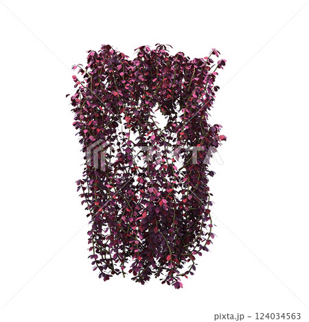 bush isolate on a transparent background, 3D illustration, cg render 124034563
