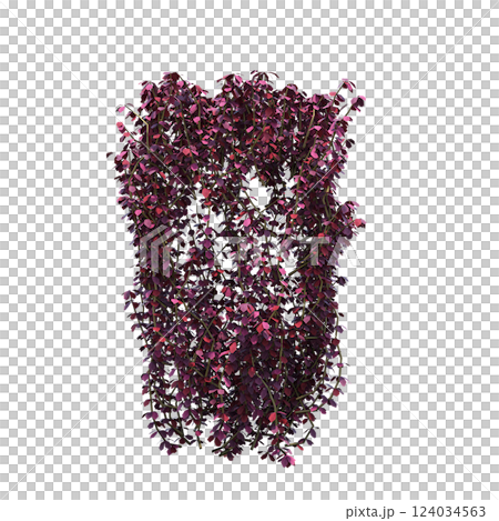 bush isolate on a transparent background, 3D illustration, cg render 124034563