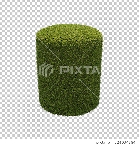 bush isolate on a transparent background, 3D illustration, cg render 124034584