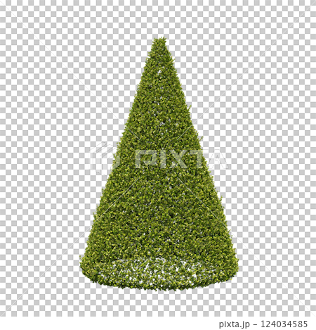 bush isolate on a transparent background, 3D illustration, cg render 124034585