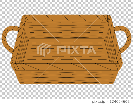 A simple illustration of a basket without outline 124034602