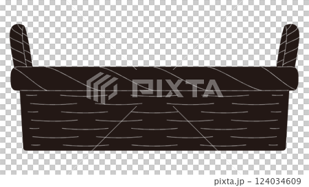 Silhouette horizontal basket illustration material 124034609