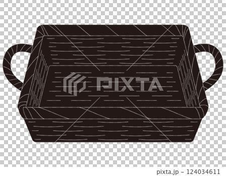 Silhouette basket illustration material Silhouette basket illustration material 124034611