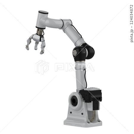 White ai robotic gripper arm isolated on white 124034872
