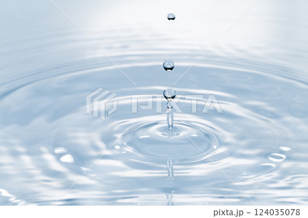 水面に落ちる水滴. 124035078