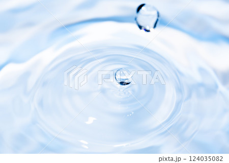 水面に落ちる水滴. 水面に落ちる水滴. 124035082