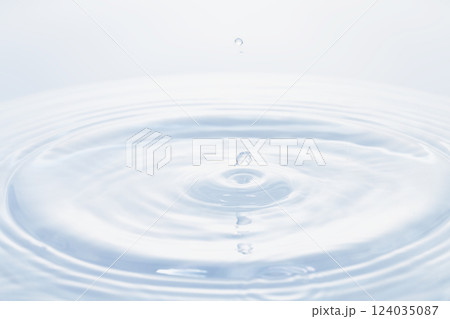 水面に落ちる水滴. 124035087