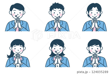 学生のイラストセット 124035289