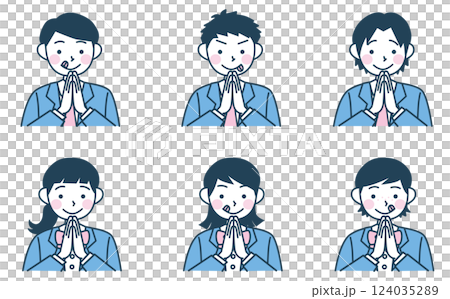 学生のイラストセット 124035289