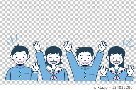 学生のイラストセット 学生のイラストセット 124035290