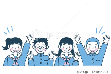 学生のイラストセット 学生のイラストセット 124035293