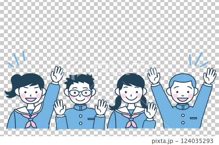 学生のイラストセット 学生のイラストセット 124035293