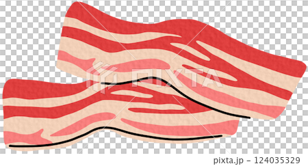 bacon, vector, pork 124035329
