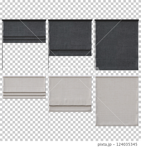 curtain isolated on a transparent background, interior decorations, 3D illustration, cg render curtain isolated on a transparent background, interior decorations, 3D illustration, cg render 124035345