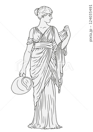 Vector Greek women. Vector Greek women. 124035491