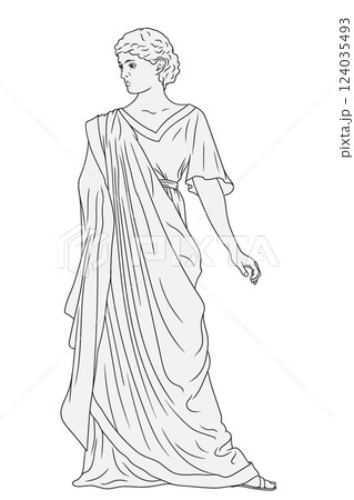 Vector Greek women. Vector Greek women. 124035493