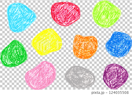 彩色蠟筆形框架集 124035508