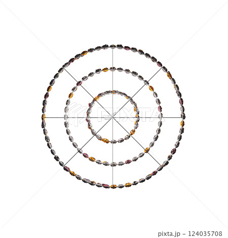 crystal chandelier for the interior isolated on transparent background, home lighting, 3D illustration, cg render 124035708