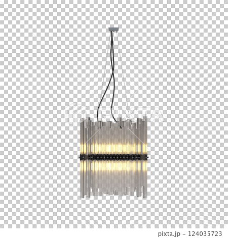 crystal chandelier for the interior isolated on transparent background, home lighting, 3D illustration, cg render crystal chandelier for the interior isolated on transparent background, home lighting, 3D illustration, cg render 124035723