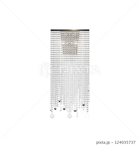 crystal chandelier for the interior isolated on transparent background, home lighting, 3D illustration, cg render 124035737